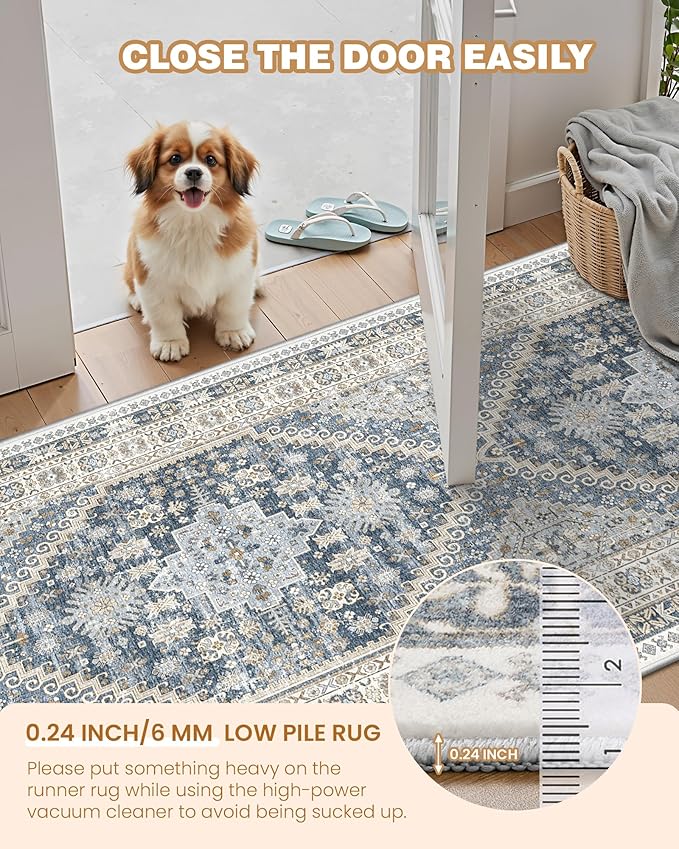Hallway Runner Rug 2x12 Extra Long Washable Runner, Non Slip Runner - Image 6