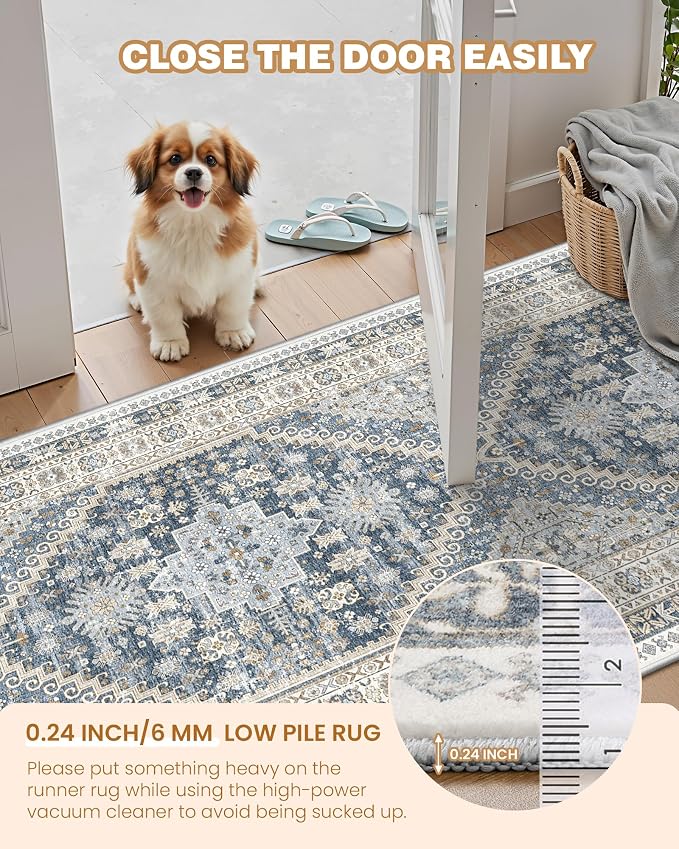 Runner Rug 2x10, Washable Rugs for Entryway Rug, Bathroom Bedroom - Image 6