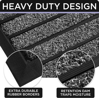 Ubdyo Extra Durable Door Mat Outside Entrance | Dirt Trapping, Non-Slip Backing - Image 4