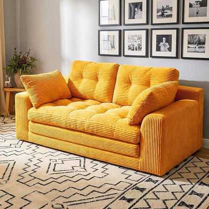 Homkdom Convertible Loveseat Sleeper, Space-Saving Folding Sofa Bed - Image 2