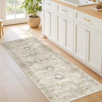 2x5 Rug Runner Washable for Entryway, Soft Bathroom Rugs by Restydon