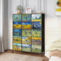 EXOTICA Large Chest of Drawers 15 Drawer Dresser Van Gogh Tall Fabric Dresser by EXOTICA