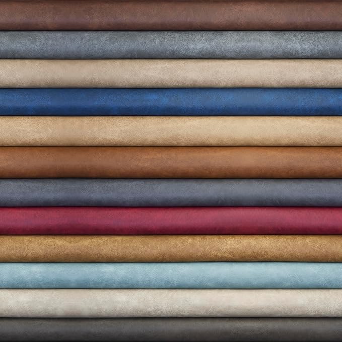 Faux Leather Fabric, Thick Durable Synthetic Repholstery Leather Vinyl - Image 3