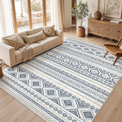 cotiled Boho 8x10 Area Rugs for Living Room: Large Moroccan Washable Rug | by COTILED