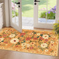 DUKINO 2x4 Entryway Rug, Floral Washable Kitchen Rugs Non Slip, Soft Indoor by DUKINO