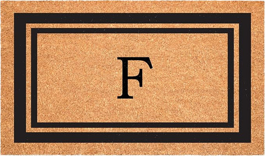 Calloway Mills 152961830F Black Border 18" x 30" Monogram Doormat by Callowaymills
