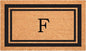 Calloway Mills 152961830F Black Border 18" x 30" Monogram Doormat by Callowaymills