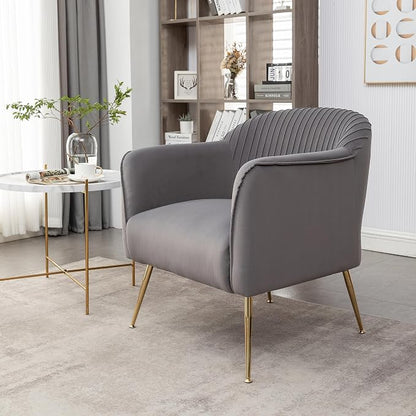 Container Furniture Direct Contemporary Velvet Accent Chairs - Image 3