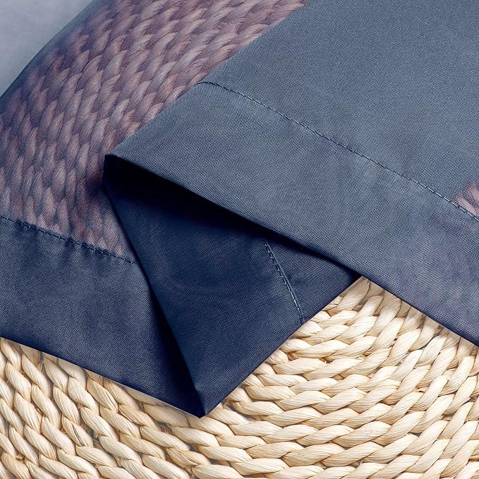 Blue Sheer Curtains 36 Inches 2 Panels Set - Image 6