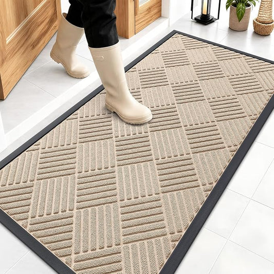 OLANLY Front Door Mat Outside Entrance 47x23, Waterproof Heavy-Duty Doormat | by OLANLY