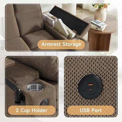 Auvsoce 65'' Chaise Lounge Chair Indoor, 3-in-1 Convertible Sofa Bed - Image 3