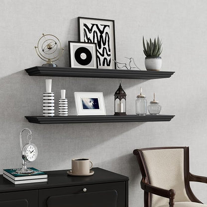 Fun Memories Floating Shelves 36 Inch Long, 9.3 Inch Deep Classic Crown Molding - Image 7
