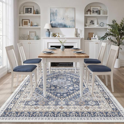 7x9 Area Rugs for Living Room, Large Washable Rug, Dining Room, Low Pile - Image 8