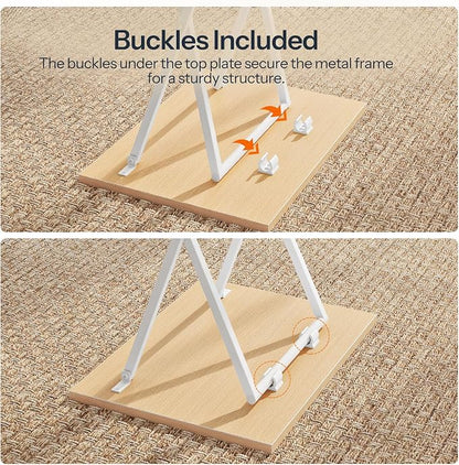 HOOBRO Folding TV Tray Tables, Industrial Snack Tables - Image 9