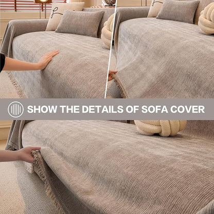 DREAMINGO Chenille Sofa Cover Washable Pet Couch Protector Cover Textured Couch - Image 4