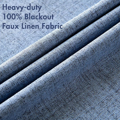 MIULEE 100% Blackout Linen Curtains - Image 5