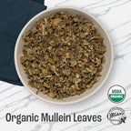 J Mac Botanicals Organic Mullein Leaves (16 oz) Certified USDA Organic. Loose Leaf Mullein Herbal Tea