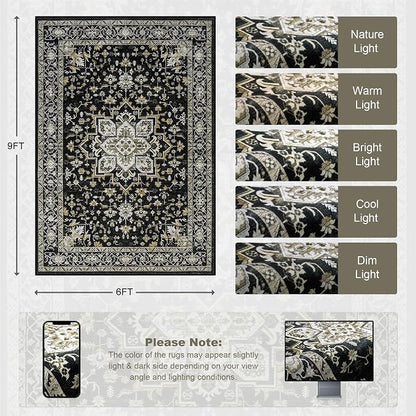 6x9 Area Rugs Living Room: Washable Rug - Image 2