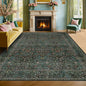 Vintage Washable Dark Green 10x14 Rug by HazoHaus