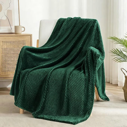 Exclusivo Mezcla Soft Waffle Fleece Bed Blanket King Size, Cozy Flannel - Image 4