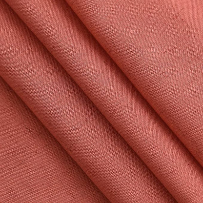 Coral Linen Curtains 90 Inch Length 2 Panel Set Back Tab Rod Pocket Semi Sheer - Image 5