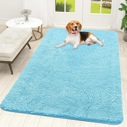 OLANLY Dog Door Mat for Muddy Paws 59x35, Super Absorbent Chenille Mud Mat | by OLANLY