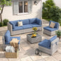 6-Seat Modular Patio Furniture Set – Outdoor Wicker Sectional Sofa by MASIONBACKYARDS