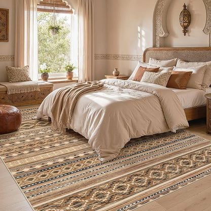 cotiled 6x9 Washable Area Rugs Living Room: Soft Lightweight Boho Rug | Stain - Image 6