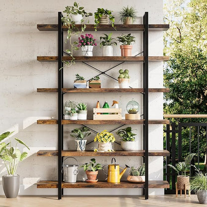 OtterOasis Heavy Duty 6-Tier Industrial Bookcase, 120lbs Shelf Capacity - Image 5