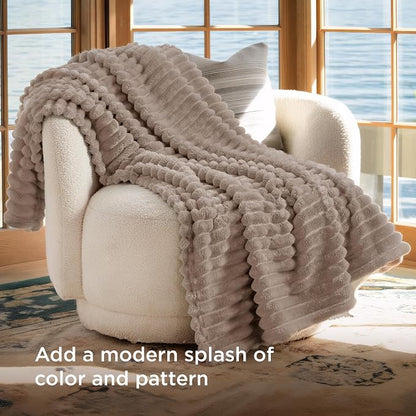Bedsure Soft Twin XL Blanket for Bed Dorm Light Brown 66"x90" | Birthday Gifts - Image 3