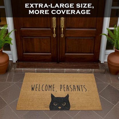 Welcome Peasants Door Mat Large 48x24 Inch, Pvc Backing, Dirt Scraper, - Image 4