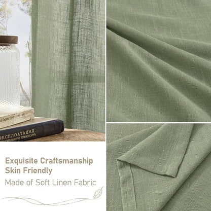Sheer Linen Curtains 63 inches Long - Image 6