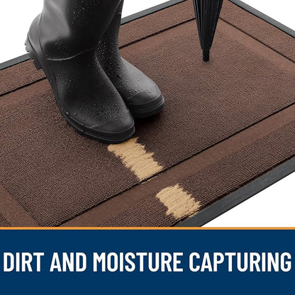 OLANLY Front Door Mat Outside 33x21, All-Season Heavy-Duty Rubber Doormat | - Image 4