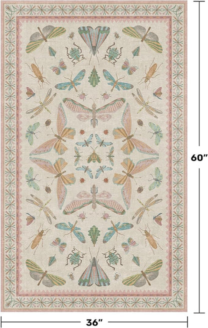 3x5 Flower Area Rug for Girls Bedroom - Image 2