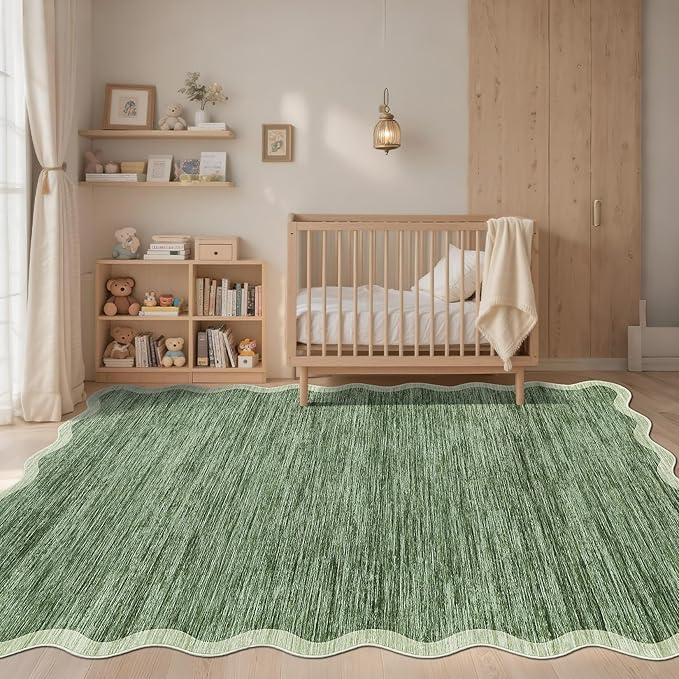 GarveeHome Scalloped Area Rug 4x6 - Image 2