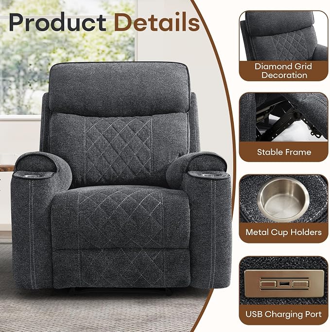 HAOMARKETS Power Recliner Chair Set of 2 - Image 4