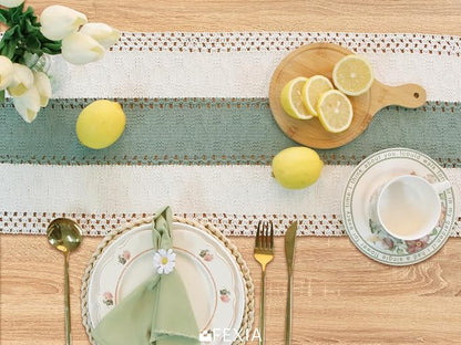 FEXIA Sage Green Table Runner 36 Inches Long - Image 6