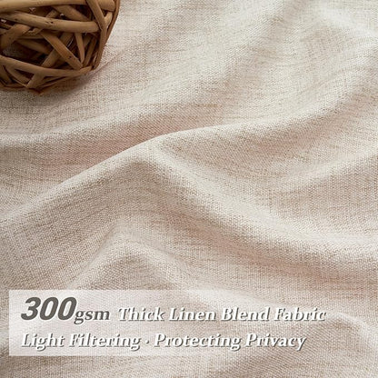 PleatedDrapes Modern Farmhouse Style Light Filtering Curtains - Image 2