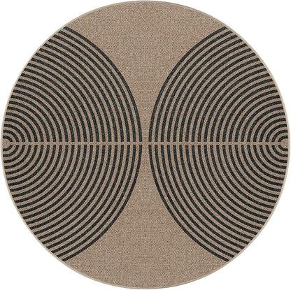 Lahome Modern Rainbow Round Rug 4ft, Washable Outdoor Rugs - Image 7