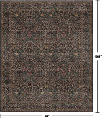 Vintage 7x9 Brown Rug for Living Room - Image 2
