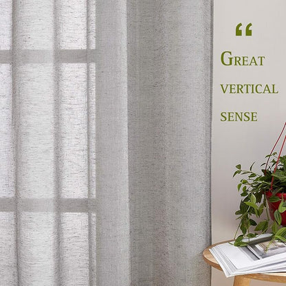 NICETOWN Living Room Sheer Linen Curtains - Image 3
