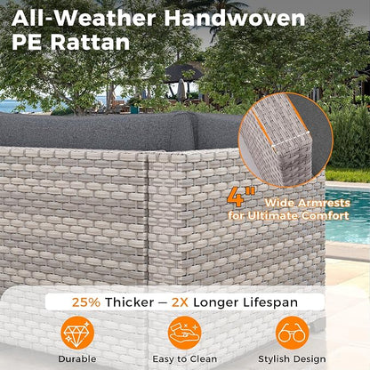14-Seat Modern Patio Furniture Set - Image 4