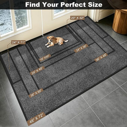 Super Absorbent Front Door Mat, Non-Slip Washable Indoor Doormats, Low Profile - Image 2