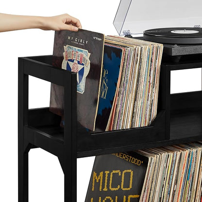 Crosley Furniture Asheville Mid-Century Modern Media Console Record Player Stand - Image 11