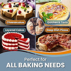 Springform Pan 9 Inch NONSTICK - 9 Springform Cheesecake Pan with LEAKPROOF SILICONE PANprotector - Spring Form Pans 9 Inch - Cheese Cake Pans for Baking in WATER BATH NO FOIL WRAP