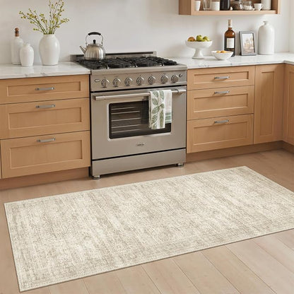 Soalmost Runner Rug 2x5 Washable Non-Slip Kitchen Entry Runners Beige | Soft - Image 3