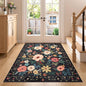 DUKINO 4x5 Area Rug for Entryway, Soft Floral Washable Rug Non Slip, by DUKINO