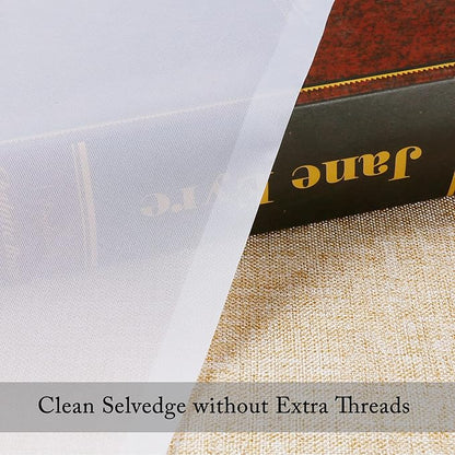 Sheer Curtains 84 Inches Long 2 Panels Set, Sheer White Curtains - Image 7