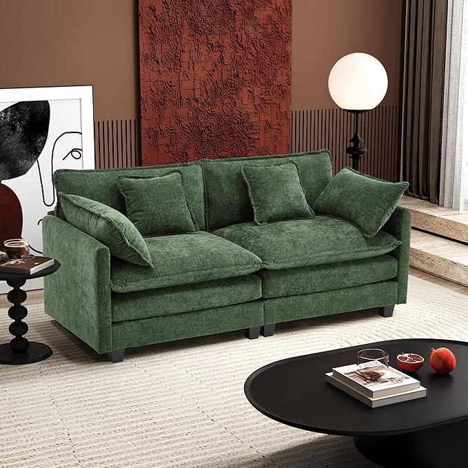 Ihanherry Cloud Sofa 77 Inch Loveseat, Modern Sectional Couch, 2-Seats Sofa by iHanHerry