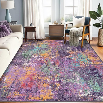 RELEANY Washable 7'x9' Abstract Area Rug by RELEANY
